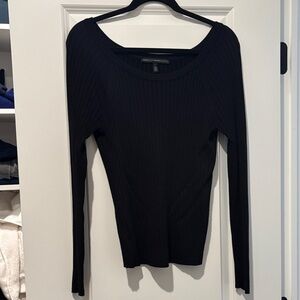 White House Black Market Black Long Sleeve Top